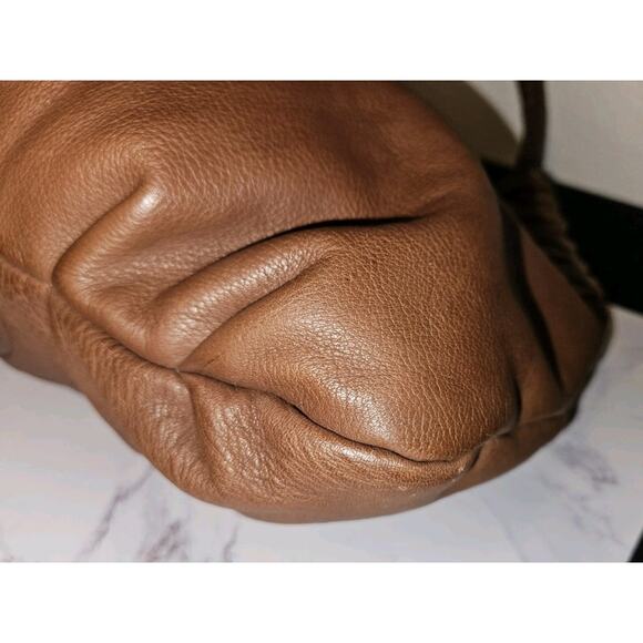 Donald J Pliner Marquis Brown Leather Hobo Handbag 21x15x5 - Picture 15 of 16
